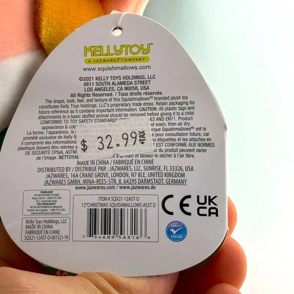 KELLYTOY Squishmallow 12” Emmy the elf christmas/holiday stuffed toy plush - Picture 6 of 8